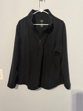 St. John's Bay Black Half-Zip Fleece Pullover